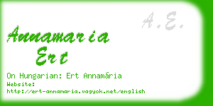 annamaria ert business card